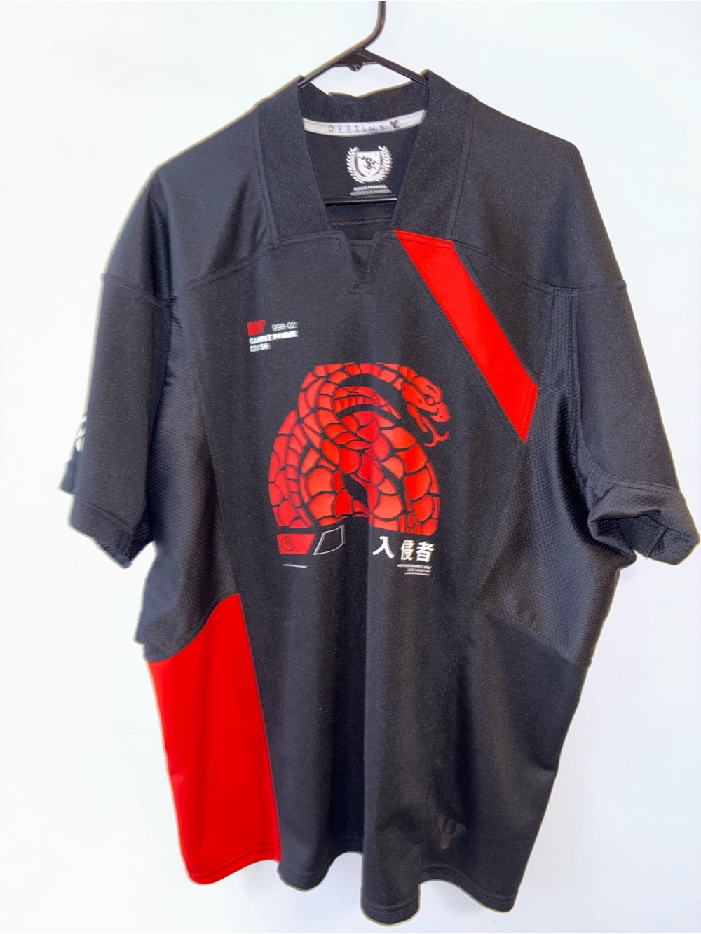 Black & Red Destiny 2 Bungie Rewards Notorious Invader Jersey Size XL